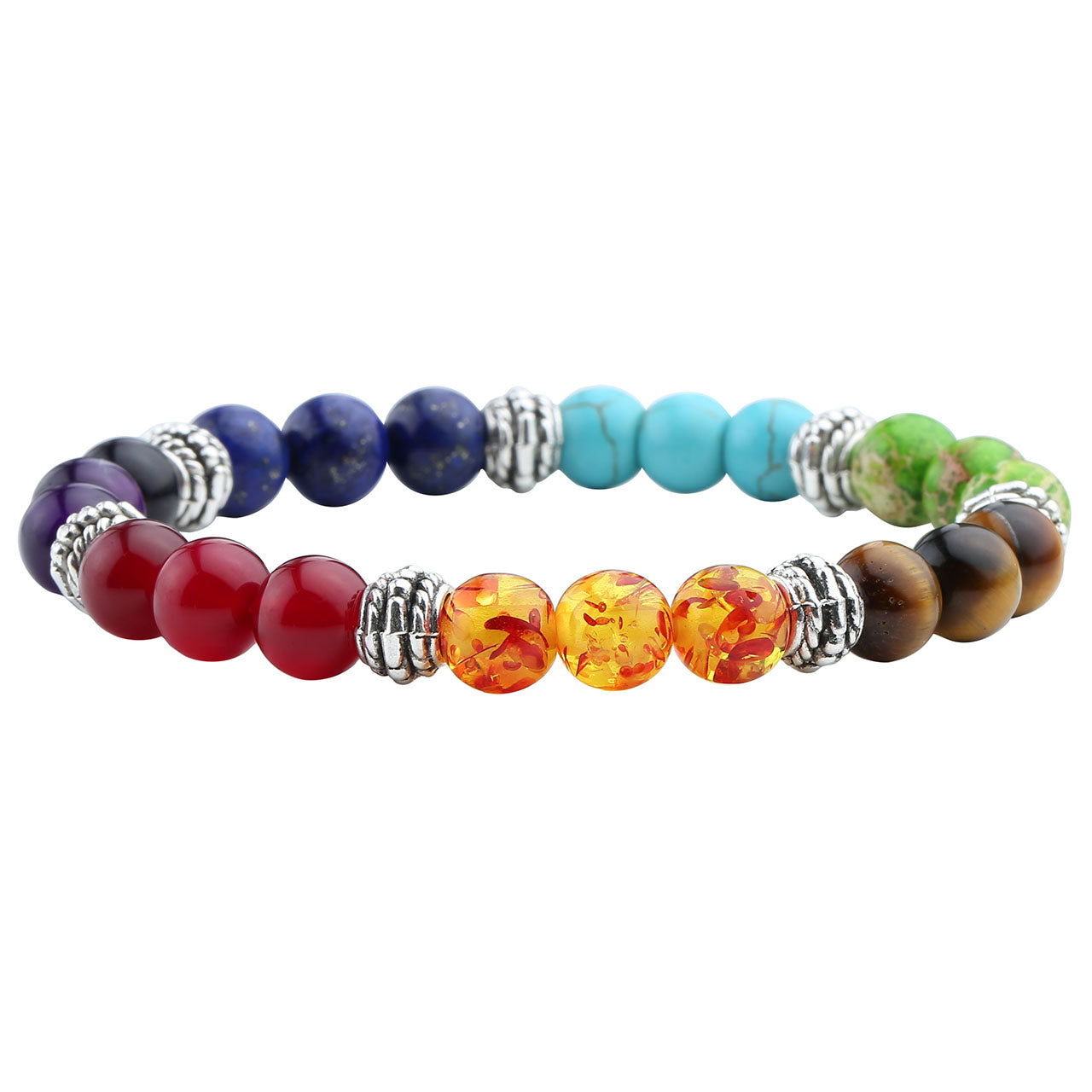 7 Chakras Crystal Beads with Charms Bracelet | Jovivi - Jovivi