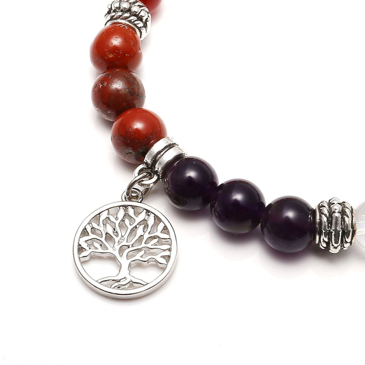 7 Chakras Crystal Beads with Charms Bracelet | Jovivi - Jovivi