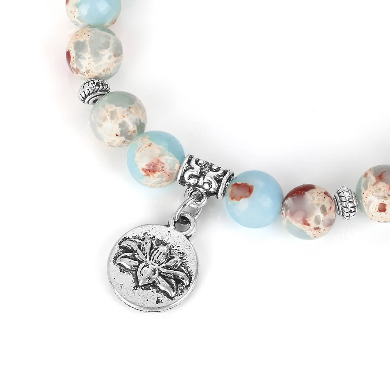jovivi natural jasper beaded bracelet, jjb082907