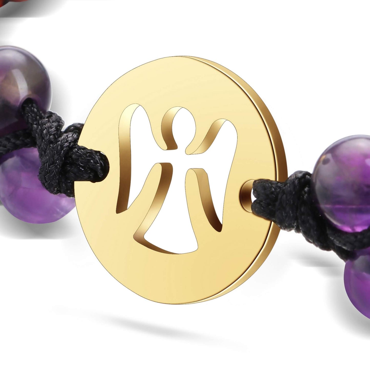 jjb087003 jovivi OM charm chakras healing crystal bracelet for yoga meditation