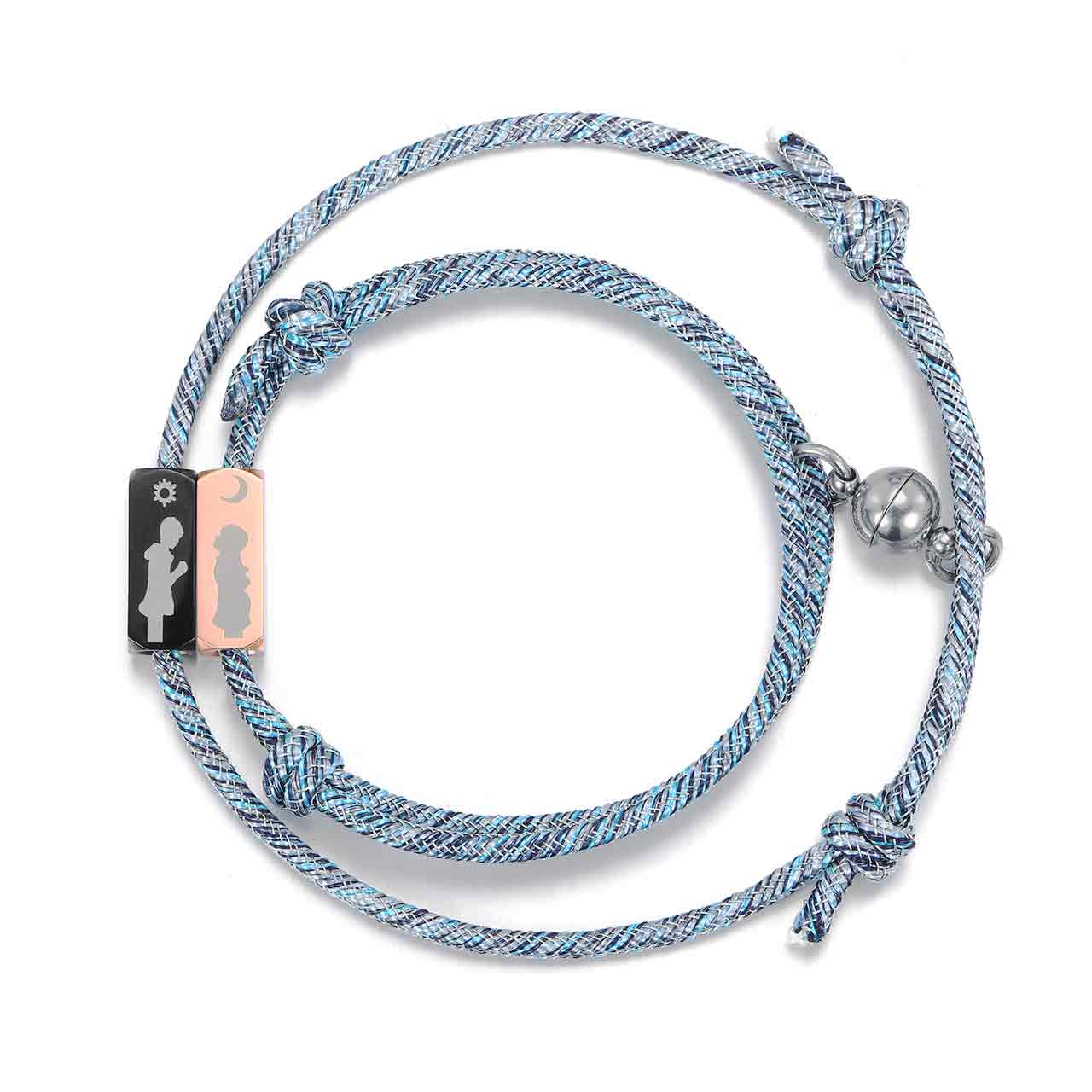 personalized-magnetic-couple-matching-rope-bracelets
