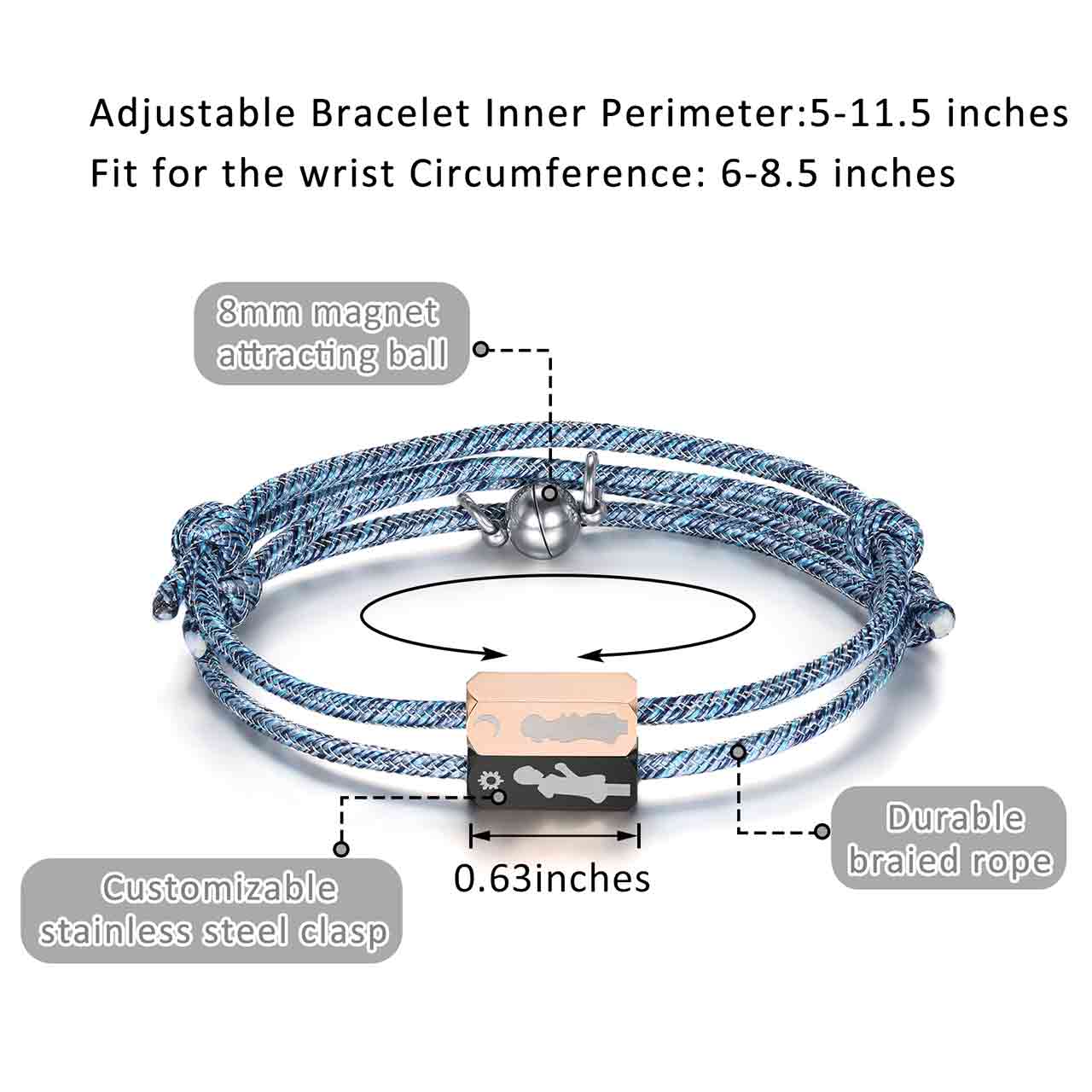personalized-magnetic-couple-matching-rope-bracelets