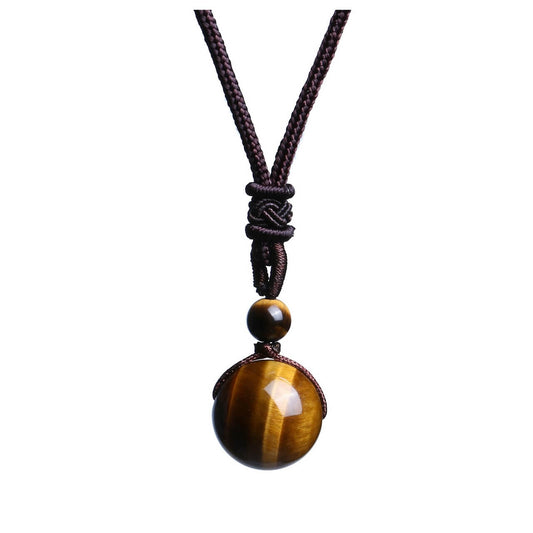 Jovivi natural yellow tiger eye beaded necklace