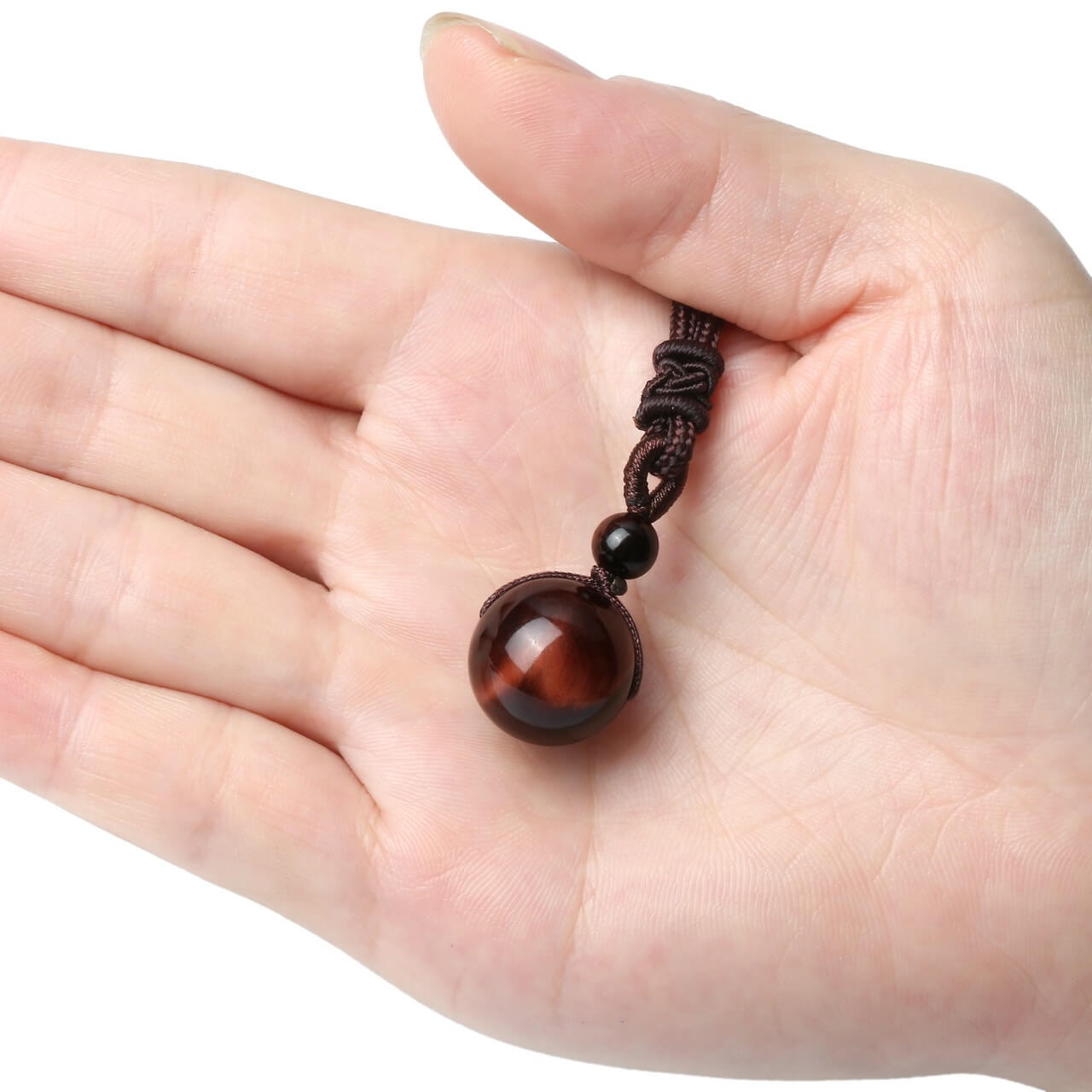 Natural Tiger Eye Lucky Blessing Protection Beads Pendant Necklace | Jovivi - Jovivi