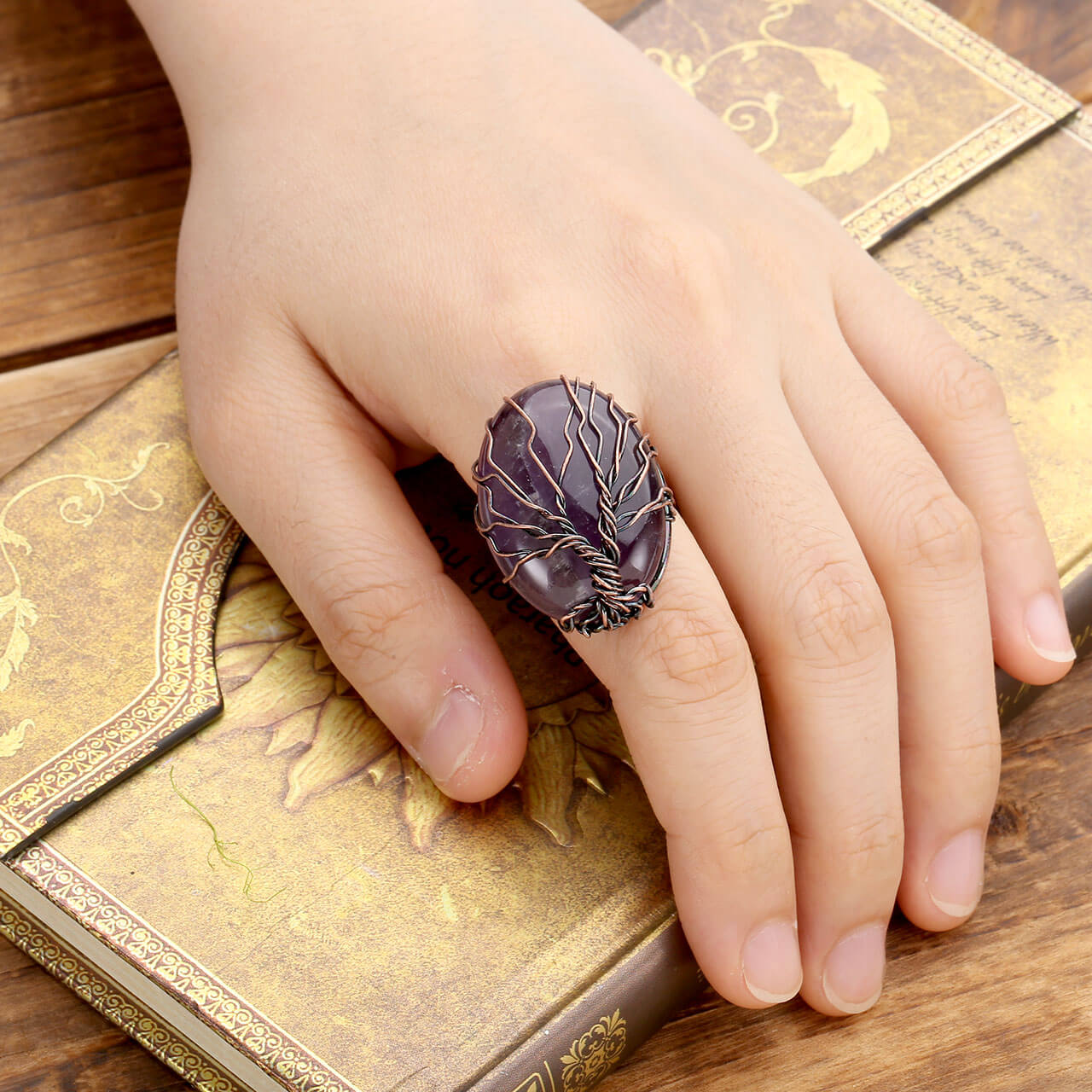 jkr012401 jovivi amethyst gemstone jewelry for women healing crystal