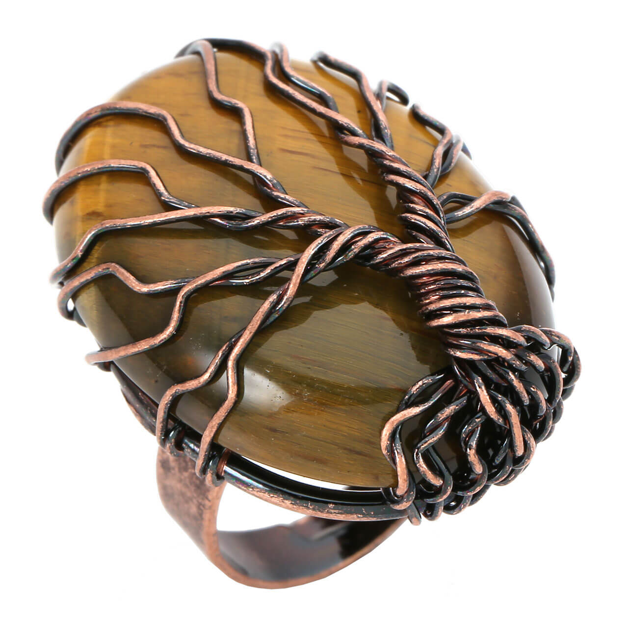 jkr012404 jovivi tiger eye gemstone ring for women healing reiki healing