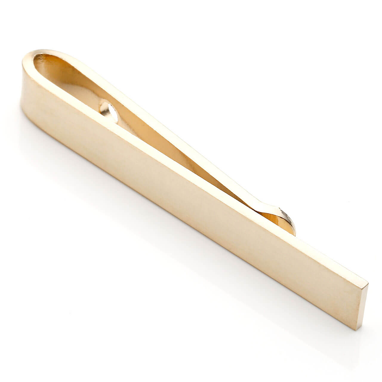 Personalized Custom Stainless Steel Mens Thin Mirror Tie Bar Clip | Jovivi - Jovivi