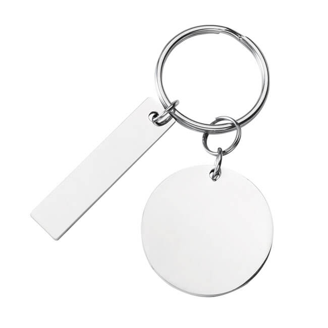 JOVIVI Custom Keychain - Personalized Special Date Calendar Stainless Steel Keychain with Rectangle Dog Tag for Couples Family Best Friends Anniversary Gift