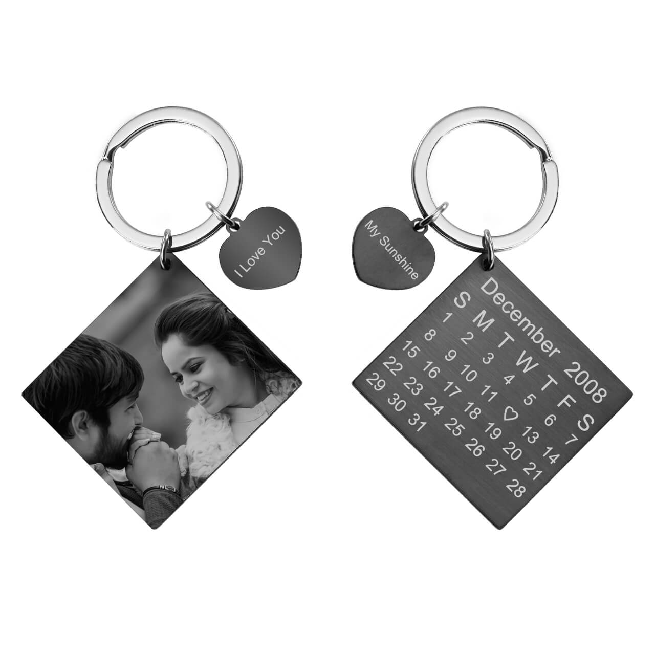 Personalized Photo Calendar Message Tag Keychain Jovivi