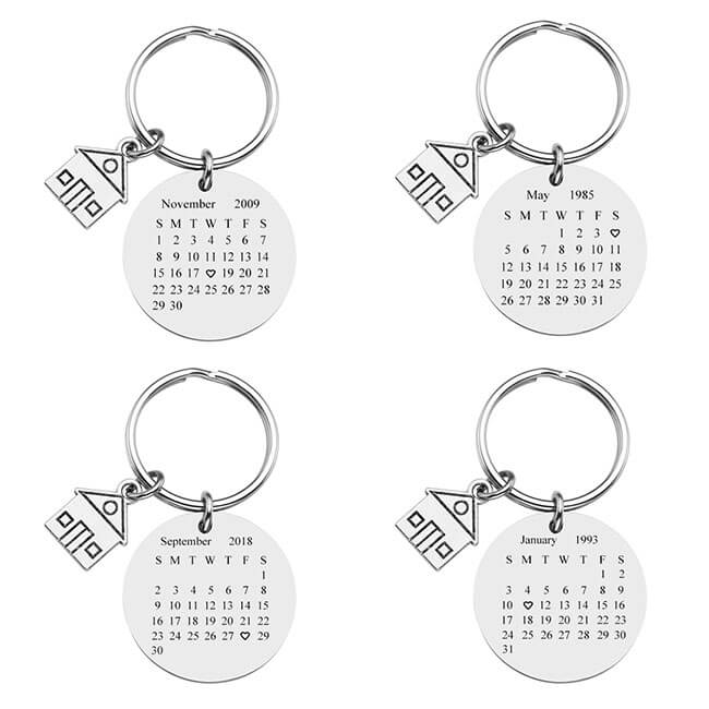 jovivi personalized calendar keychain special date key ring