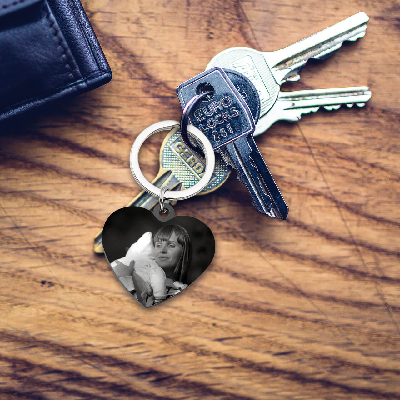 Jovivi personalized photo anniversary keychain for couples, jnf010301