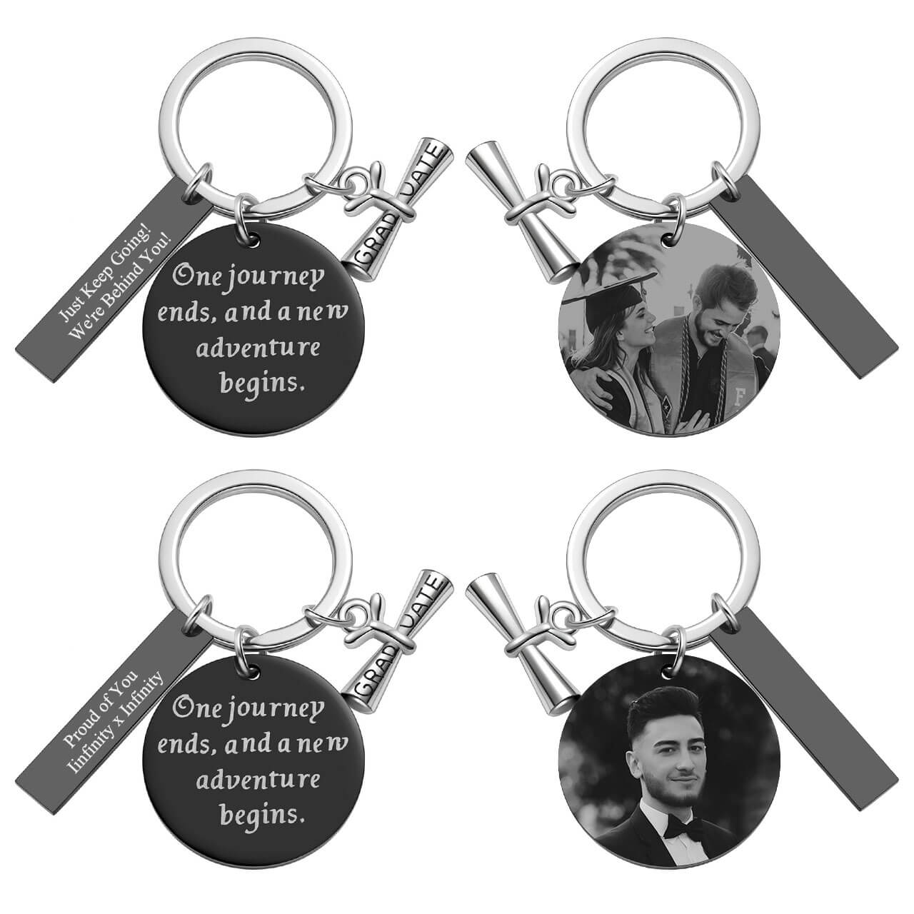 Personalized Photo Message Tag Keychain | Jovivi