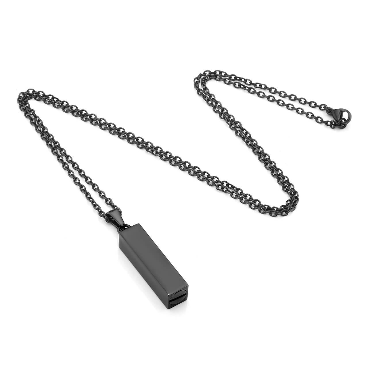 Vertical Tube Bar Urn Necklace for Ashes | Jovivi