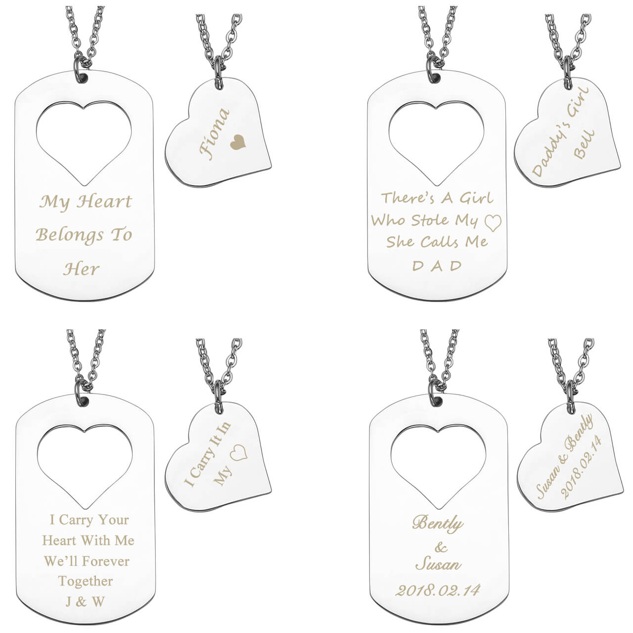 jovivi personalize engrave name tag pendant necklace, distance jewelry for couples, jng055301