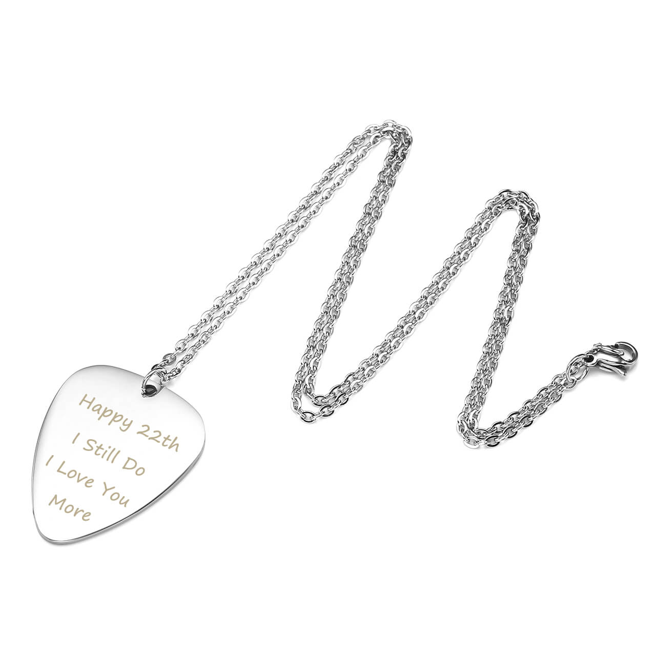 jovivi personalized guitar pick name tag necklace for him