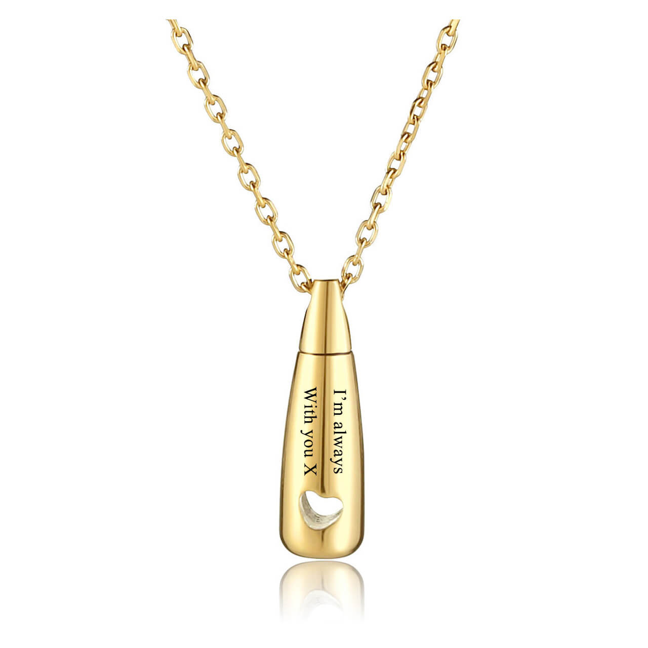 Jovivi waterdrop shape urn ashes necklace memorial jewelry for women