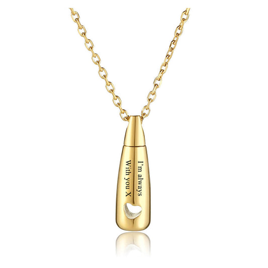 Jovivi waterdrop shape urn ashes necklace memorial jewelry for women