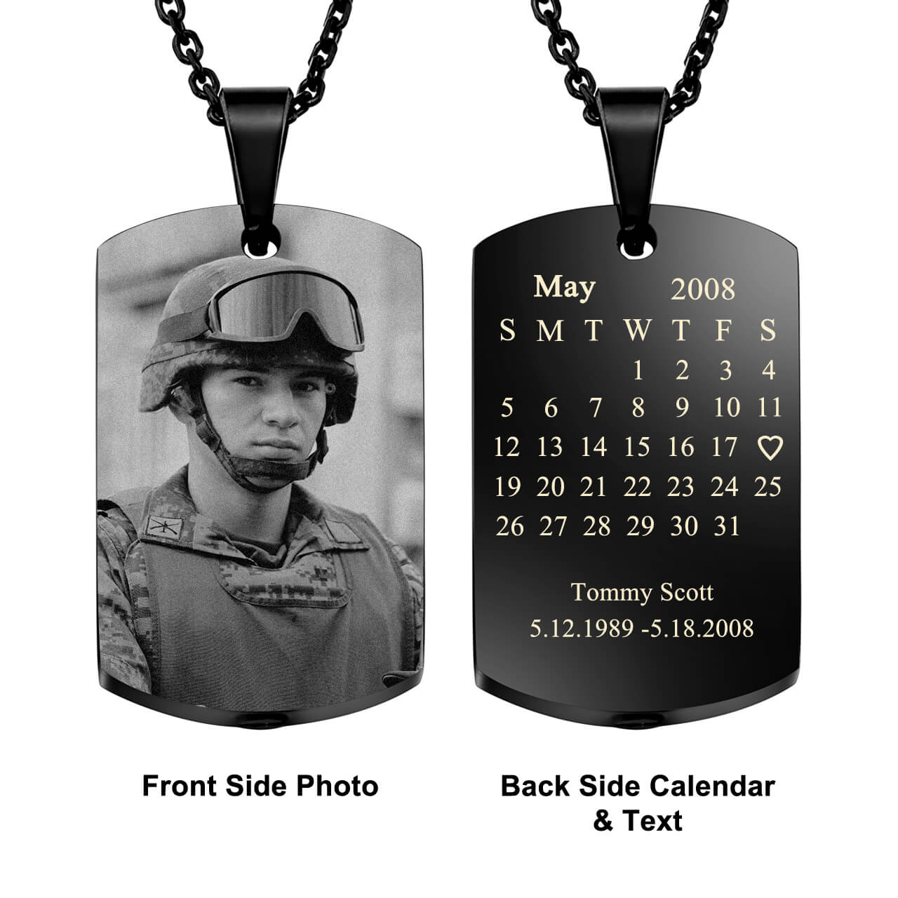 Dog Tag Cremation Pendant, Military Jewelry For Men