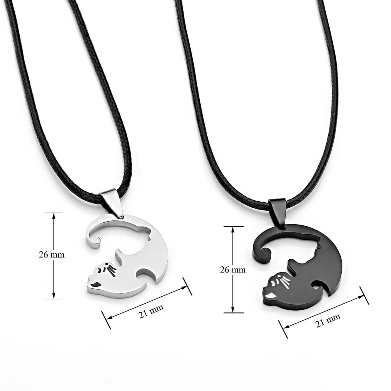 Personalized Cat Matching Puzzle Name Necklace | Jovivi - Jovivi