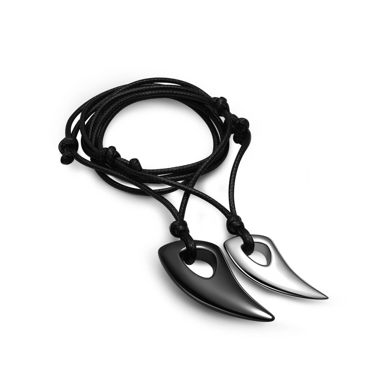 Personalized Wolf Teeth Pendant Matching Necklaces 2PCS | Jovivi