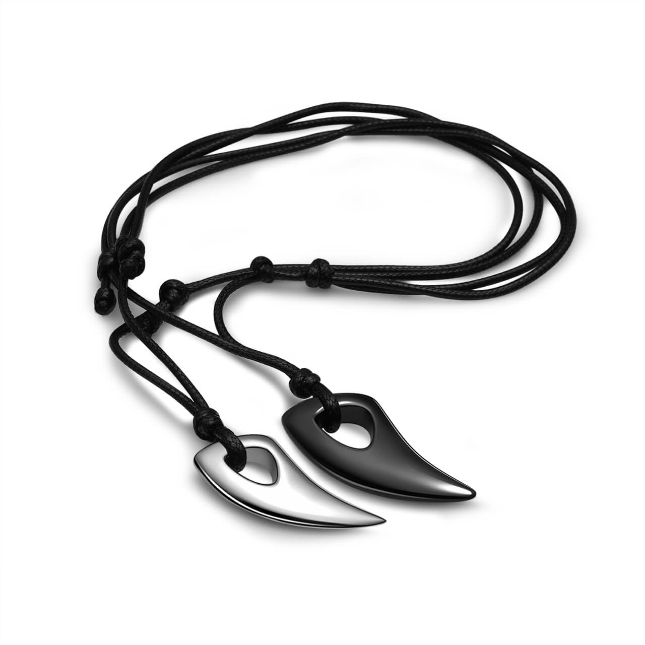 Personalized Wolf Teeth Pendant Matching Necklaces 2PCS | Jovivi