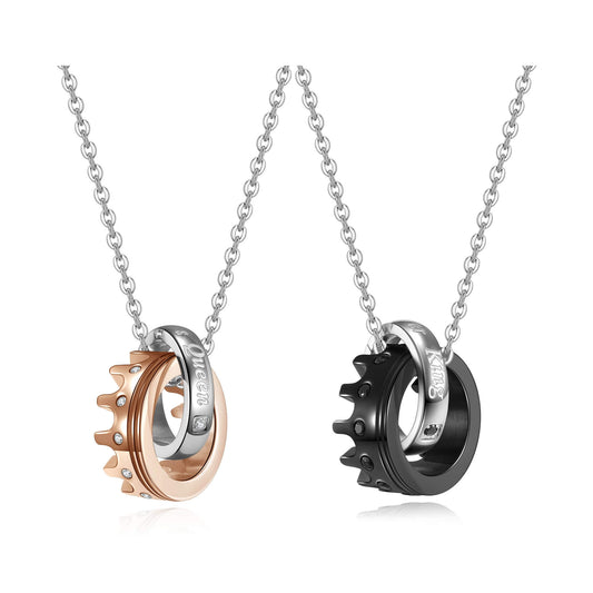 jng073301 jovivi her king promise charm necklace for couples