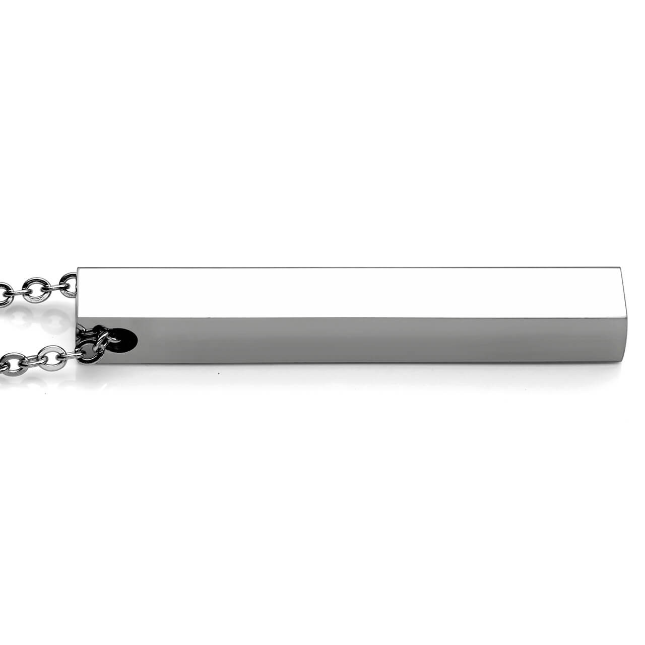name bar necklace silver