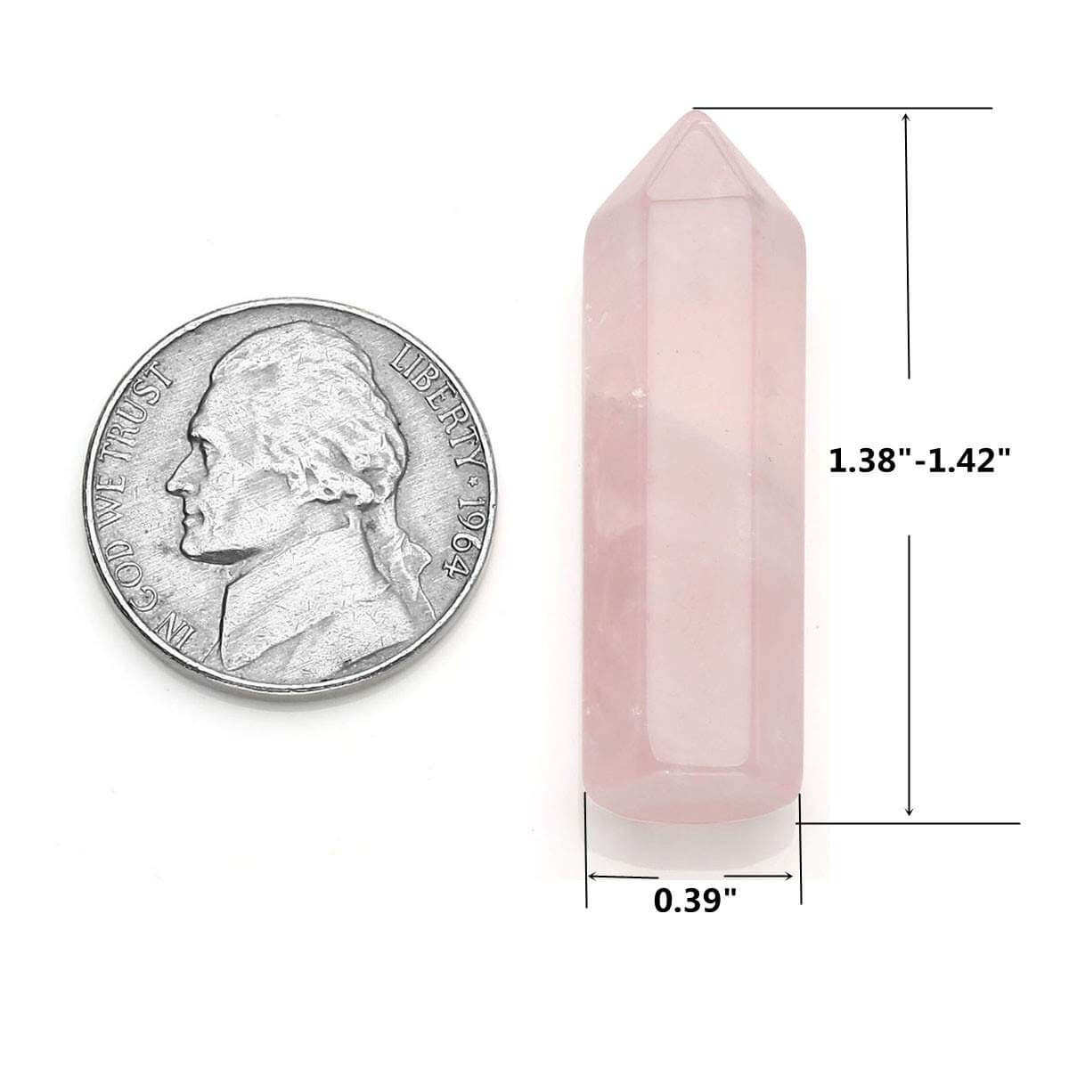 Natural Reiki Healing Crystal Wand 35mm | Jovivi - Jovivi