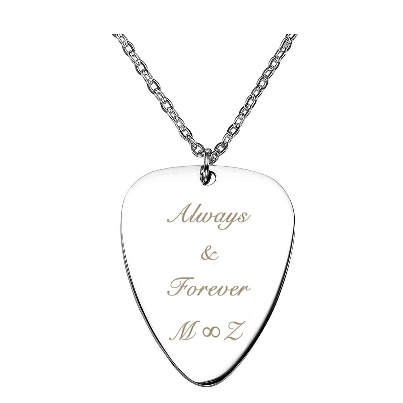 Jovivi personalized guitar pick necklace customize name tag necklace