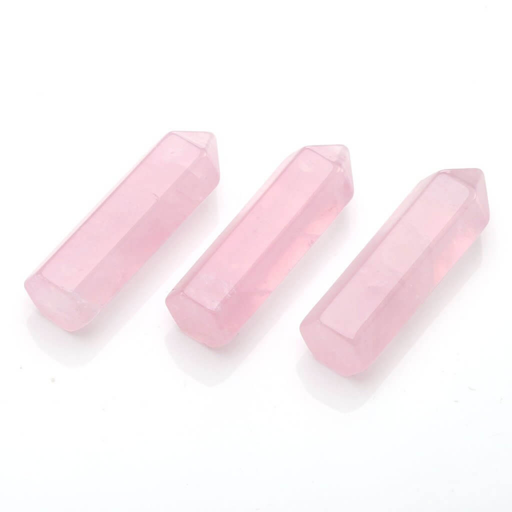 jovivi natural rose quartz single point wand reiki energy stone