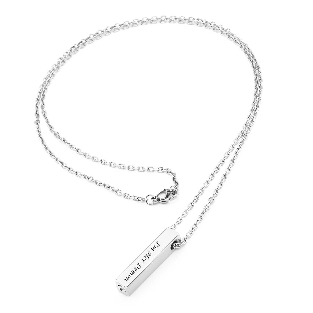 jovivi cube bar urn pendant necklace memorial keepsake, jng049301