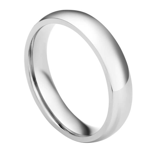 Personalized Polished Initial Ring for Couples 4mm | Jovivi - Jovivi