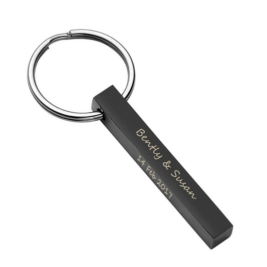 jnf000504 Jovivi personalized tube name bar keychain for loved one, front side