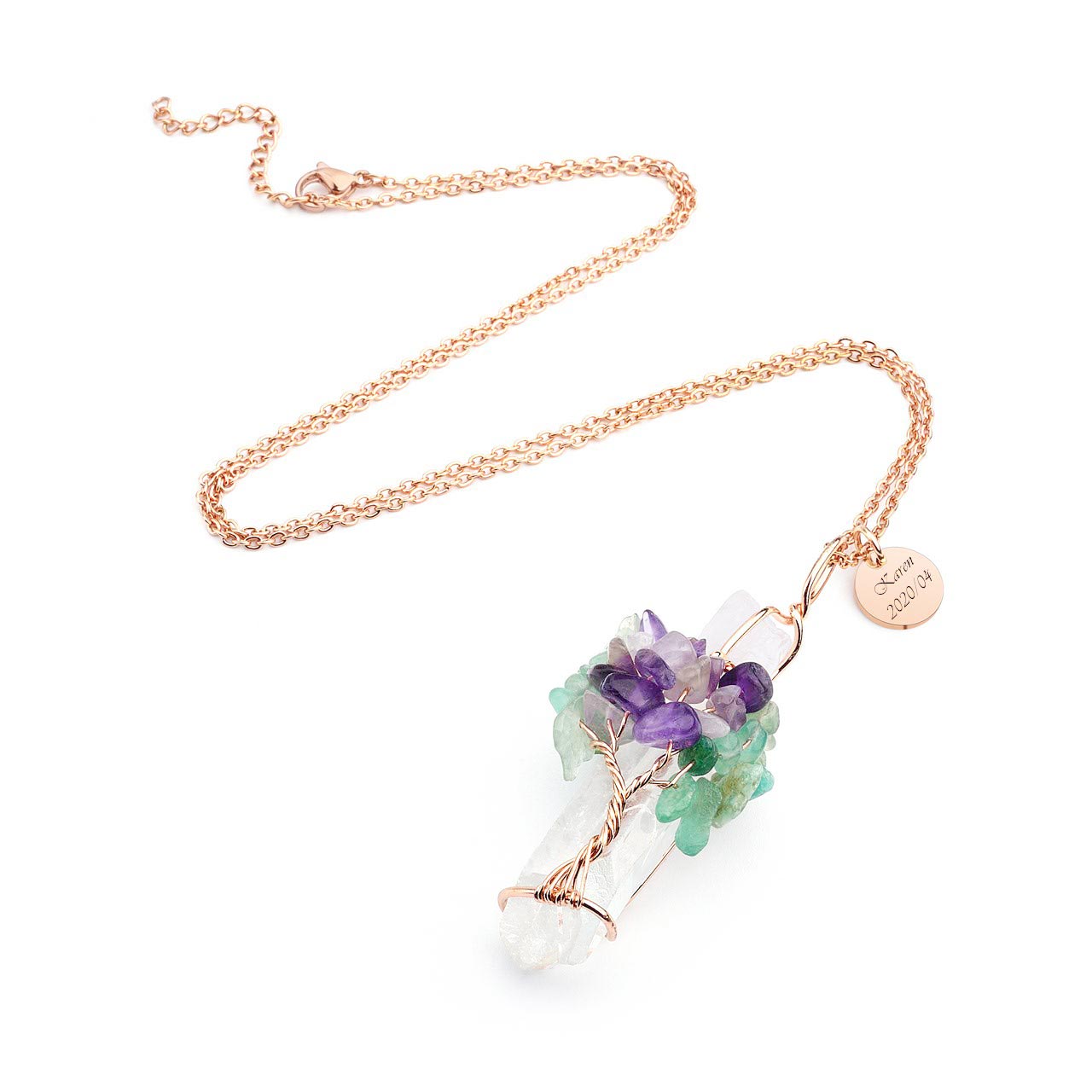 DIY-tree-of-life-wire-wrapped-natural-crystal-necklace