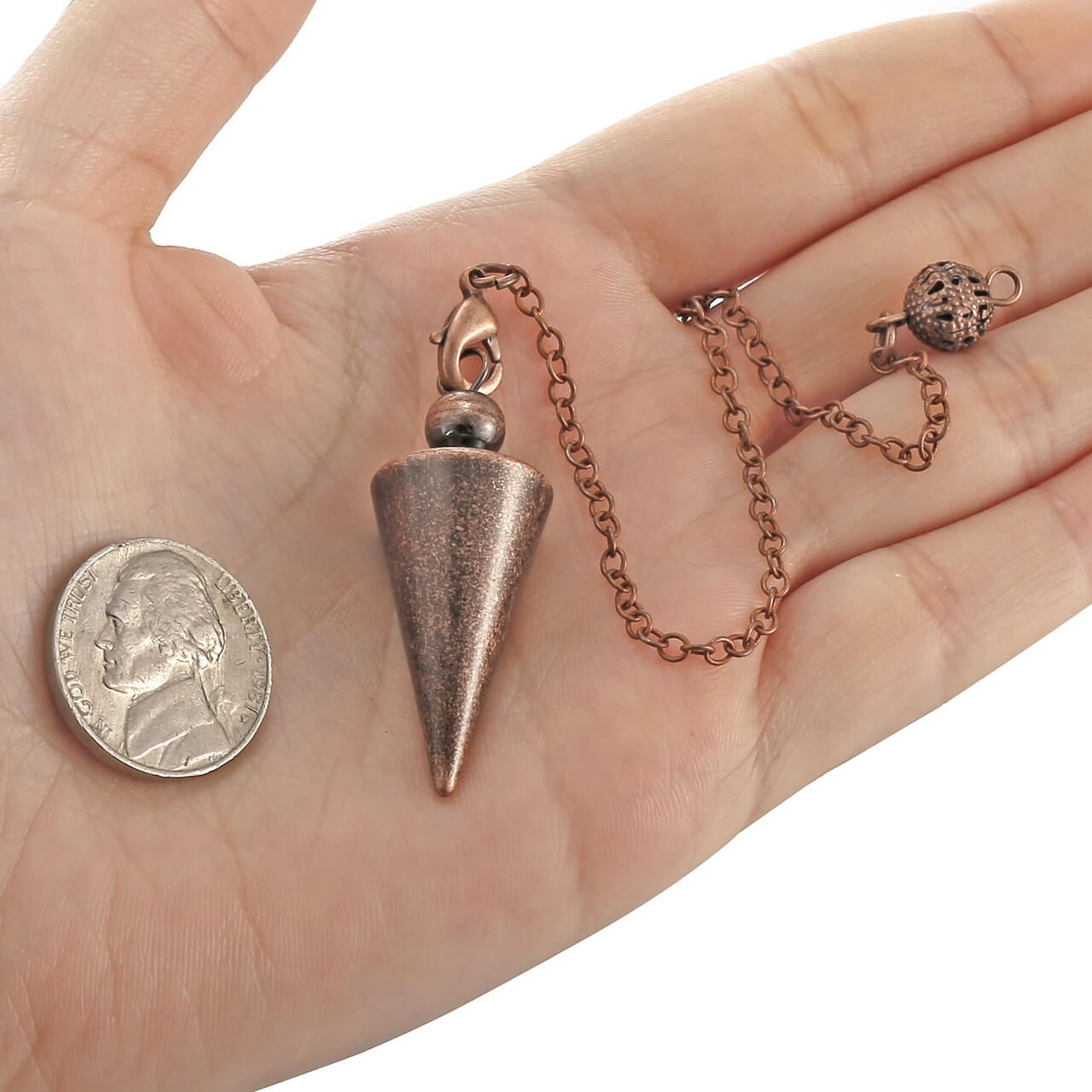 qne48104 jovivi divination dowsing pendulum balancing cone pointed pendulum
