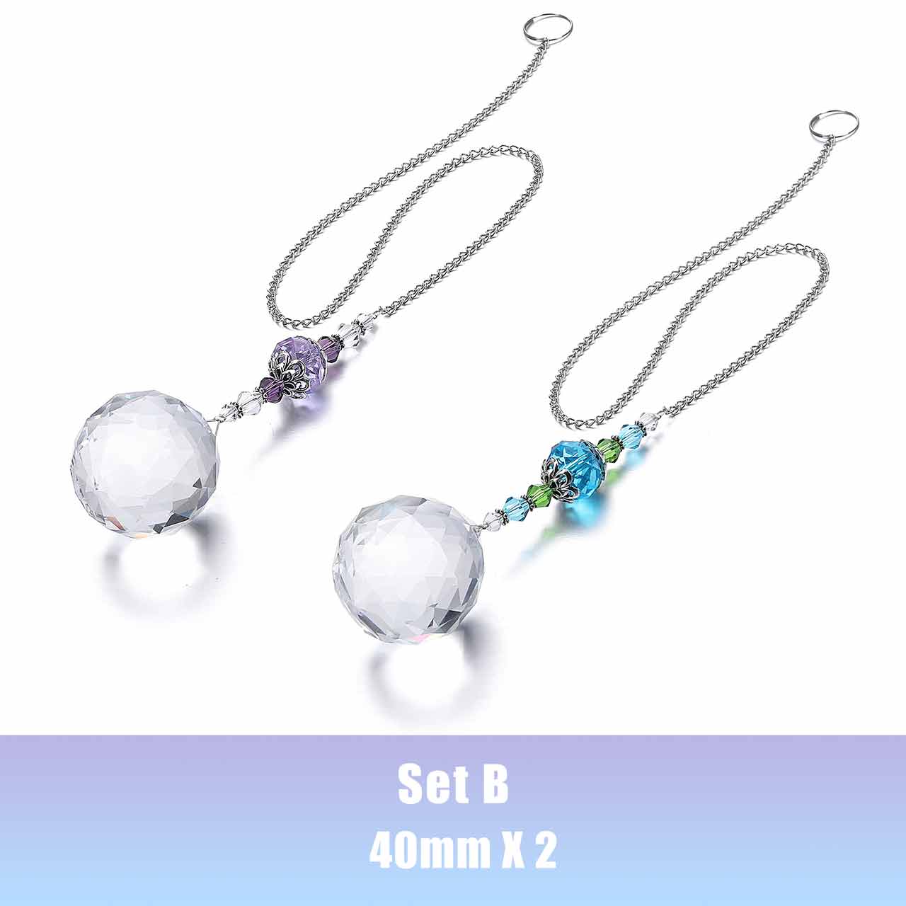 Crystal Ball Suncatcher Prism Hanging Pendants Set | Jovivi