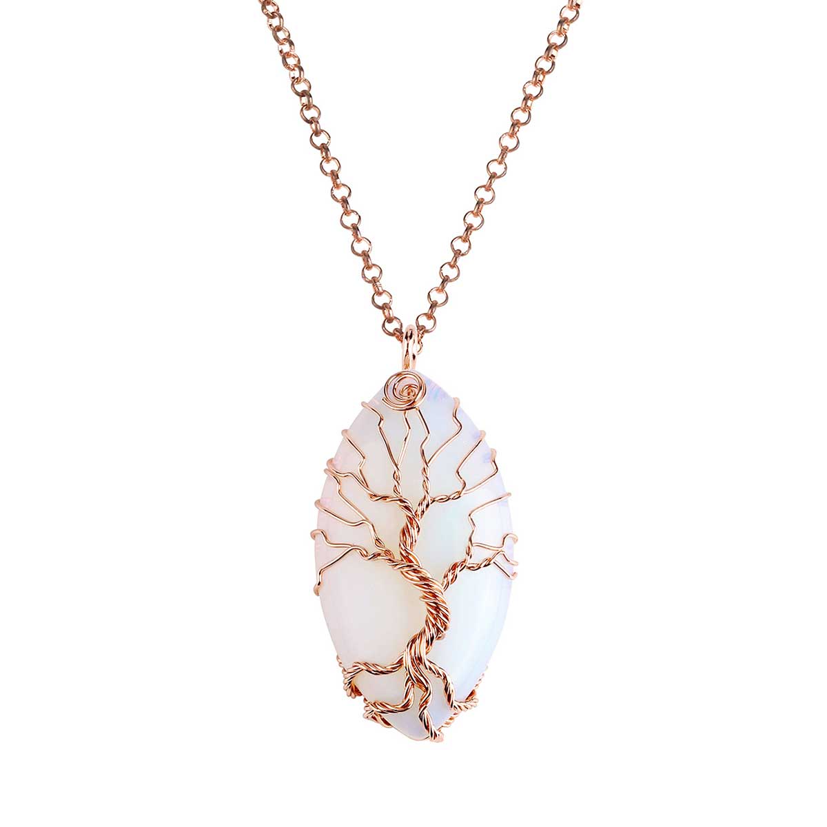 wire-wrapped-teardrop-natural-gemstones-necklace