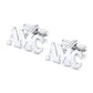 Jovivi Personalized Cufflinks Custom Engraved Name Cufflinks Stainless Steel for Men Wedding Party Business Shirt Tuxedo Gift for Father Dad Husband Groom