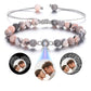 Joviv Custom Bracelets with Picture inside Custom Healing Crystal Gemstone Beaded Bracelet Customized Projection Bracelet with Photos Personalized Picture Bracelet Memorial Birthday Christmas