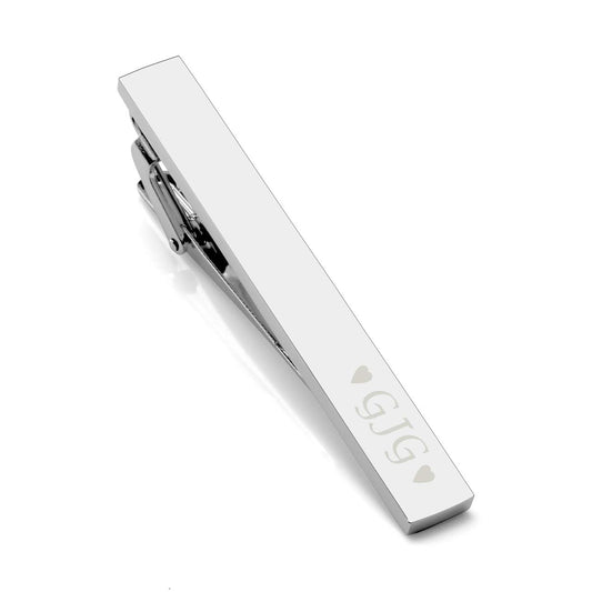 Jovivi Personalized Custom Message Tie Clip Bar for Skinny Necktie Ties