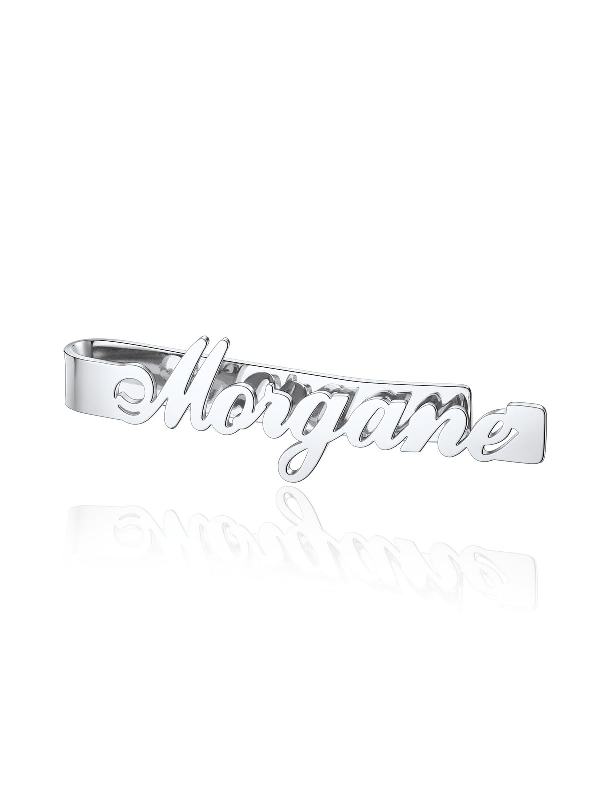 Jovivi Personalized Custom Name Tie Clip for Mens Initials Letters Engraved Stainless Steel Tie Clip Wedding Jewelry for Groom Father Customized Initials Tie Bar Tie Pin