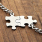 Jovivi Personalized 2pcs Couple Keychains Stainless Steel Puzzle Pendant Keyring