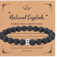 Jovivi Personalized Stone Bead Bracelets Custom 1 Name Healing Crystal Bracelet