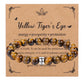 Jovivi Personalized Stone Bead Bracelets Custom 1 Name Healing Crystal Bracelet