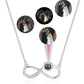 Jovivi Picture Necklace Personalized Customized Photo Projection Necklace with Picture Inside Infinity Love Pendant Necklace