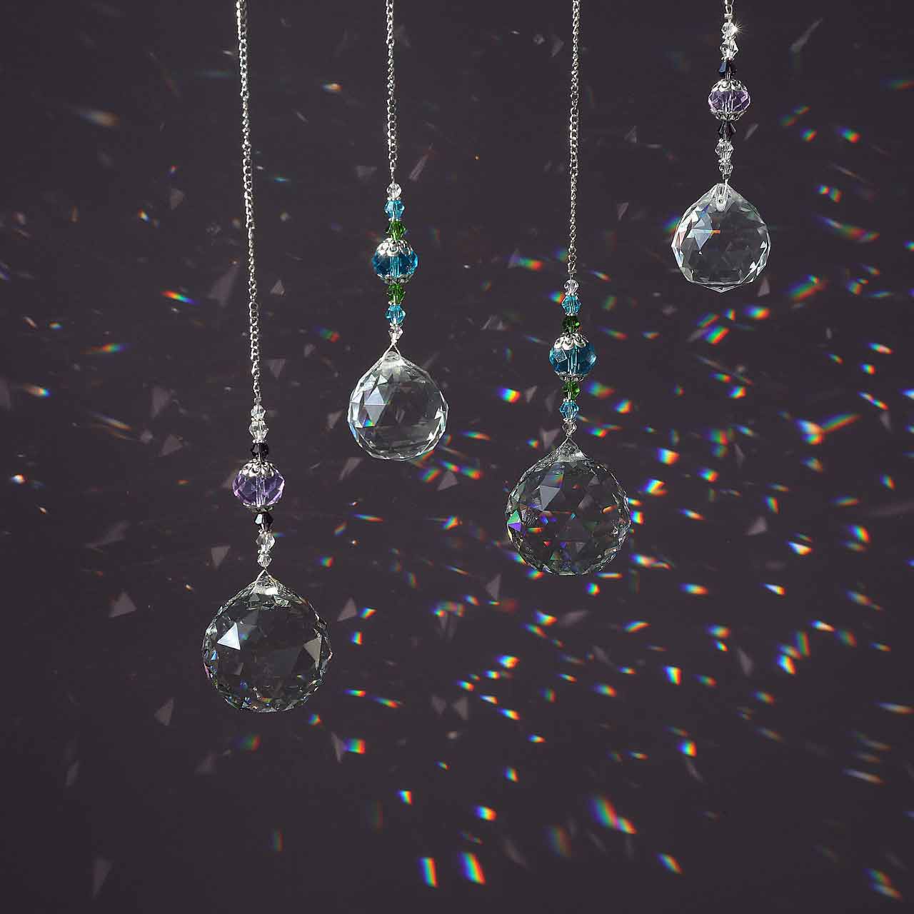 Crystal Ball Suncatcher Prism Hanging Pendants Set | Jovivi