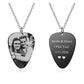 Personalized Photo Dog Tag Necklace Guitar Pick Dog Tag Pendant