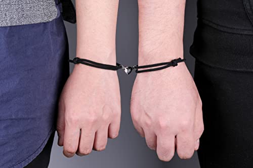 Personalized Magnetic Couple Bracelets Custom Heart Matching Bracelet