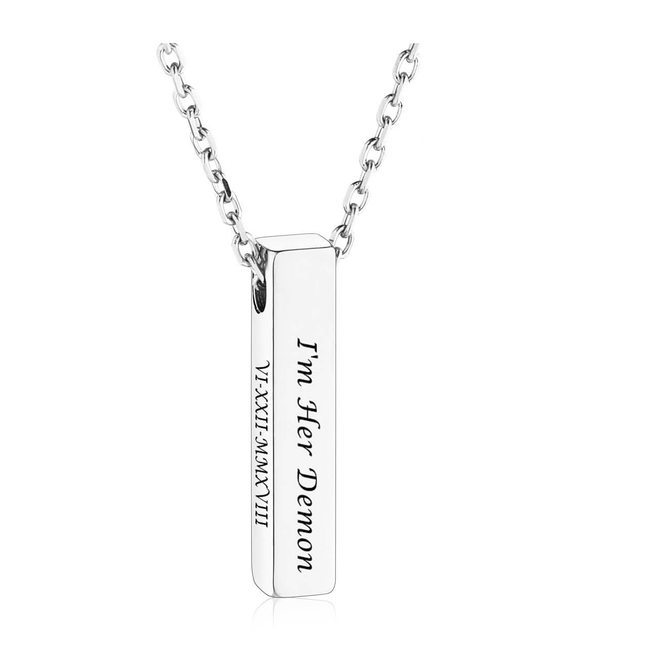 jovivi personalized name bar pendant urn ashes necklace for mom, front side, jng049301