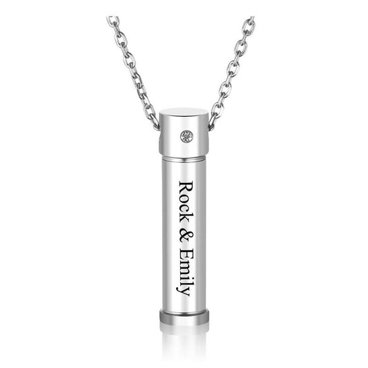 Jovivi personalized customization on the cylinder urn pendant, jng066701
